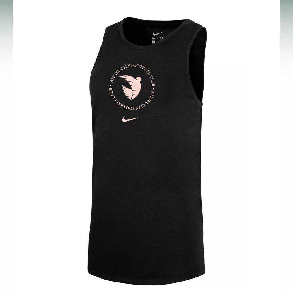 Nike Women's Angel City FC 2023 Logo Black Tank Top NWT Sz Small